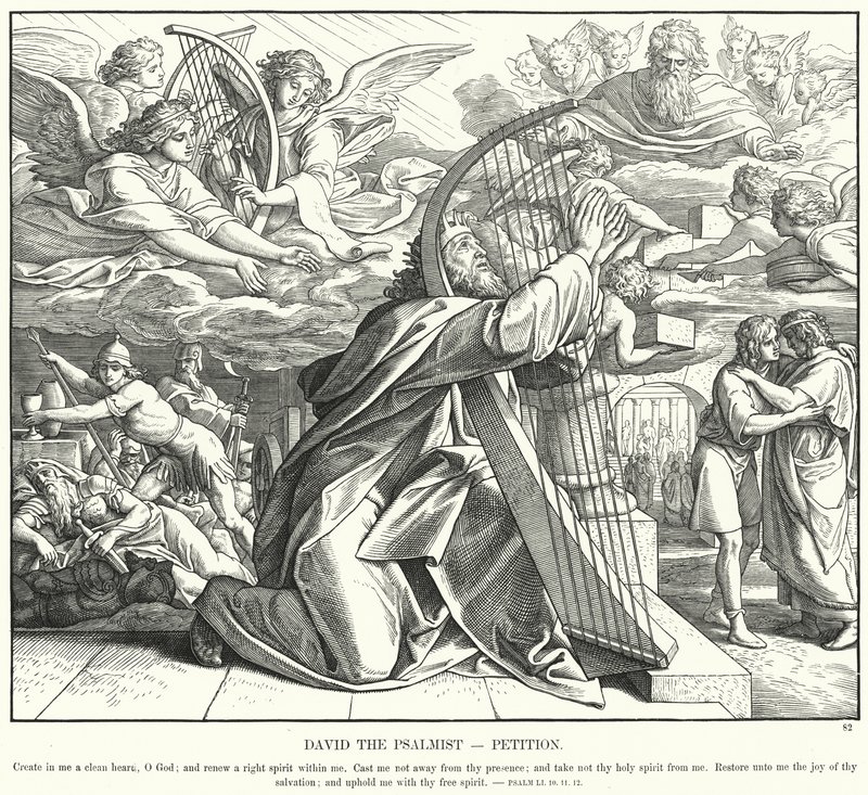 David el Salmista, Petición de Julius (after) Schnorr von Carolsfeld