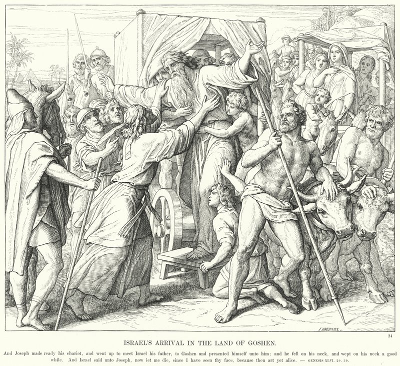 La Llegada de Israel a la Tierra de Gosén de Julius (after) Schnorr von Carolsfeld