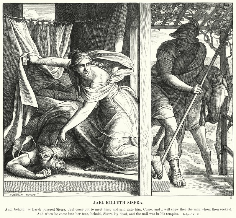 Jael Mata a Sísara de Julius (after) Schnorr von Carolsfeld