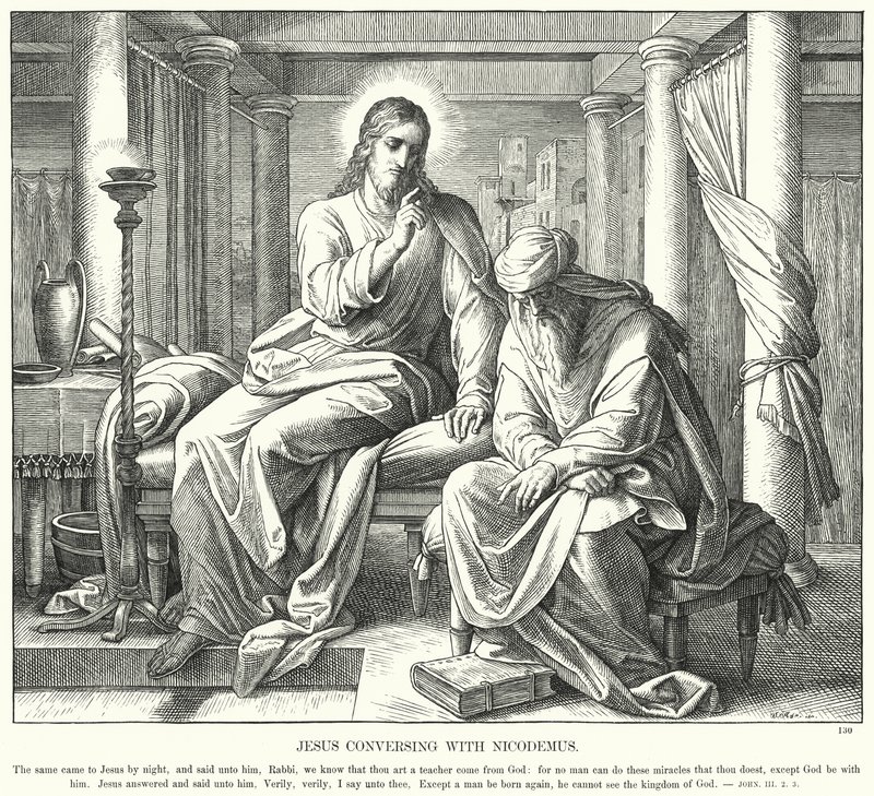 Jesús Conversando con Nicodemo de Julius (after) Schnorr von Carolsfeld