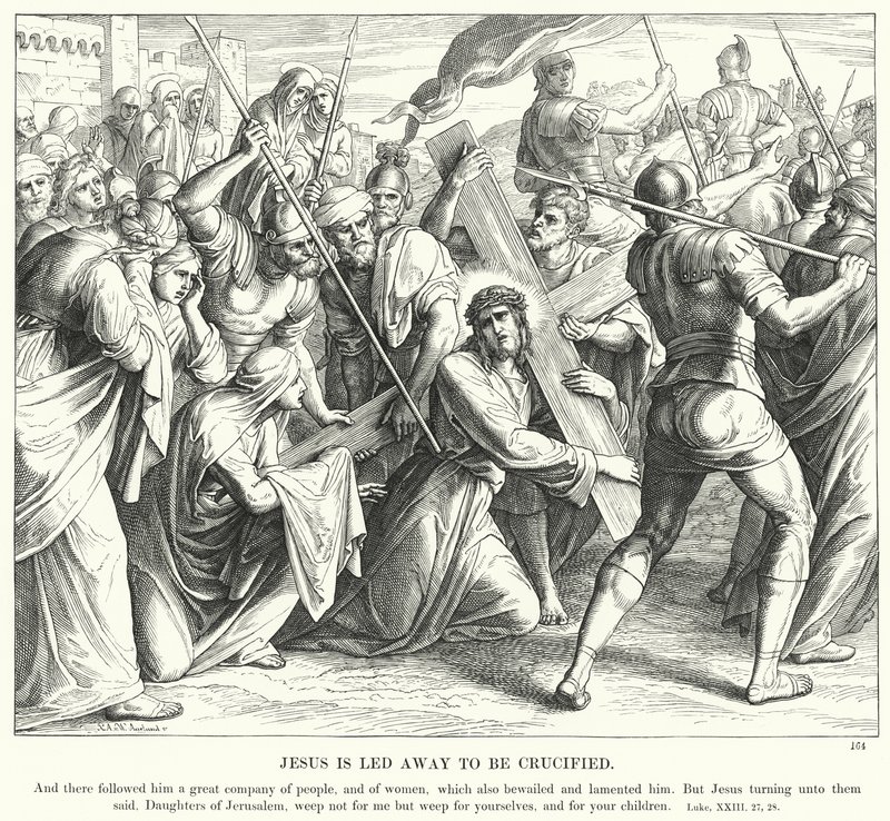 Jesús es Llevado para ser Crucificado de Julius (after) Schnorr von Carolsfeld