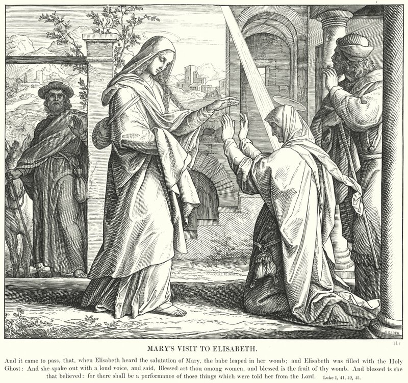 La Visita de María a Isabel de Julius (after) Schnorr von Carolsfeld