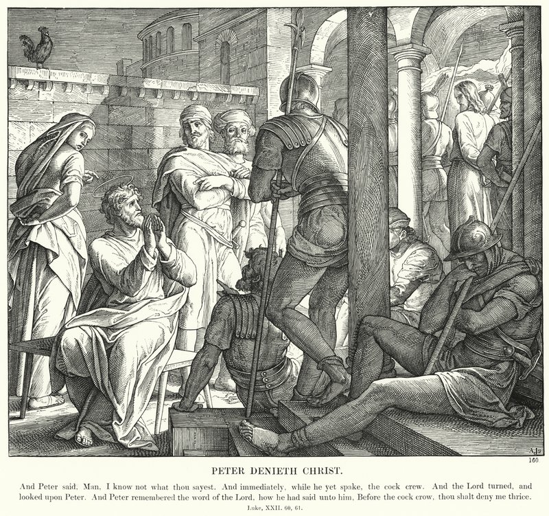 Pedro Niega a Cristo de Julius (after) Schnorr von Carolsfeld
