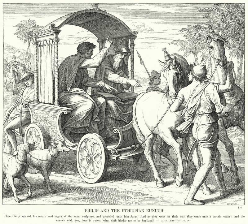 Felipe y el Eunuco Etíope de Julius (after) Schnorr von Carolsfeld