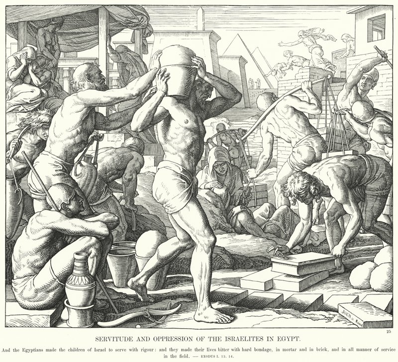 Servidumbre y Opresión de los Israelitas en Egipto de Julius (after) Schnorr von Carolsfeld