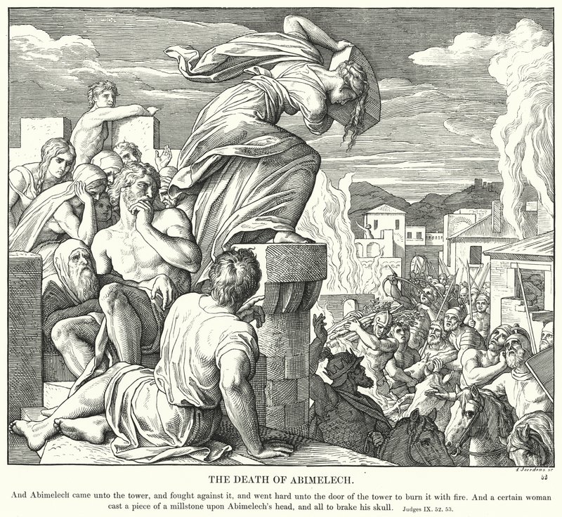 La Muerte de Abimelec de Julius (after) Schnorr von Carolsfeld