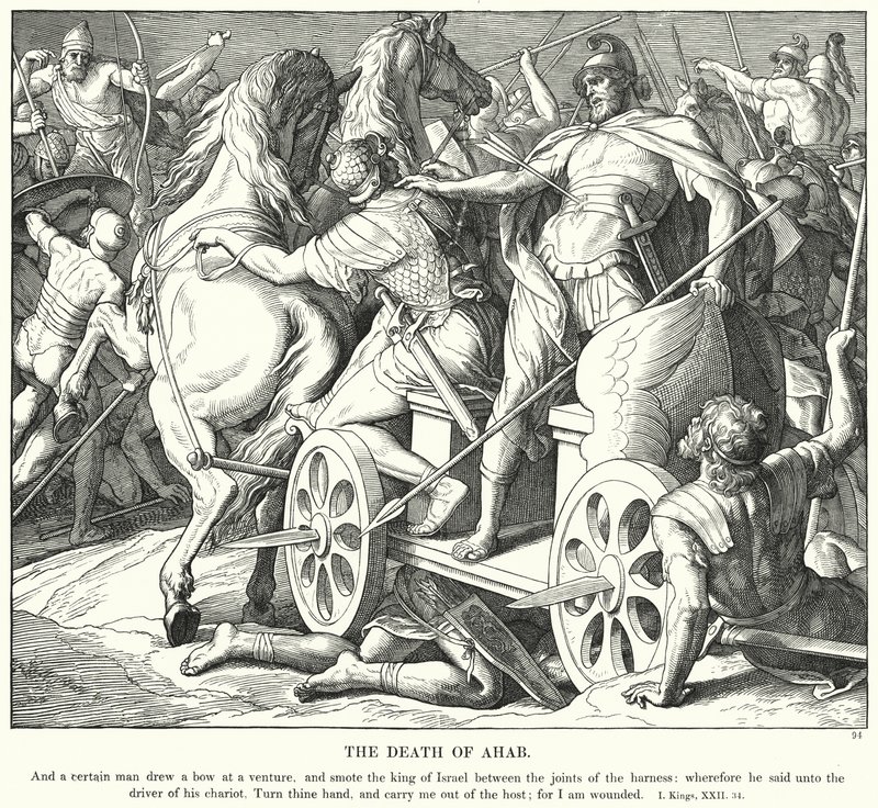 La Muerte de Acab (grabado) de Julius (after) Schnorr von Carolsfeld