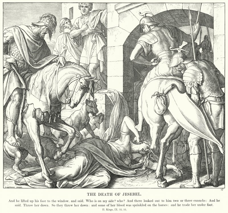 La Muerte de Jezabel de Julius (after) Schnorr von Carolsfeld