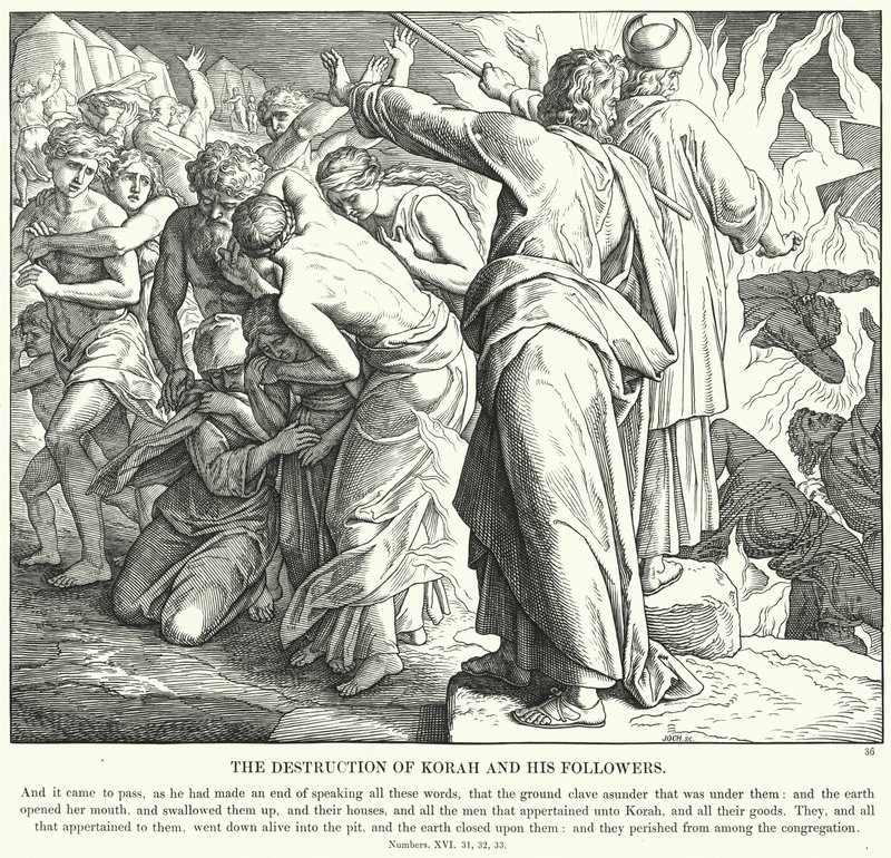 La Destrucción de Coré y sus Seguidores de Julius (after) Schnorr von Carolsfeld