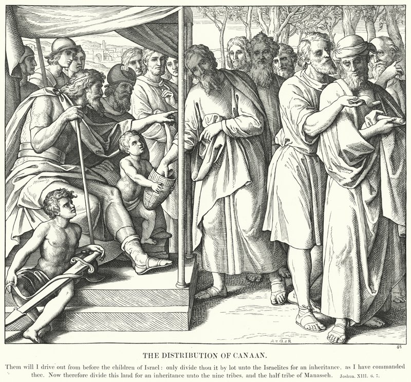 La Distribución de Canaán de Julius (after) Schnorr von Carolsfeld
