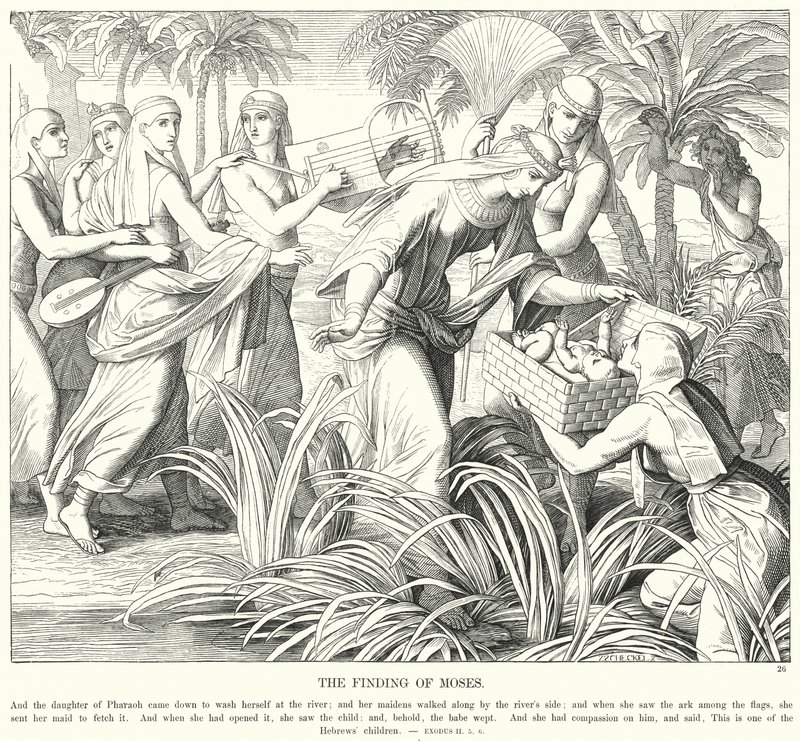 El Hallazgo de Moisés de Julius (after) Schnorr von Carolsfeld