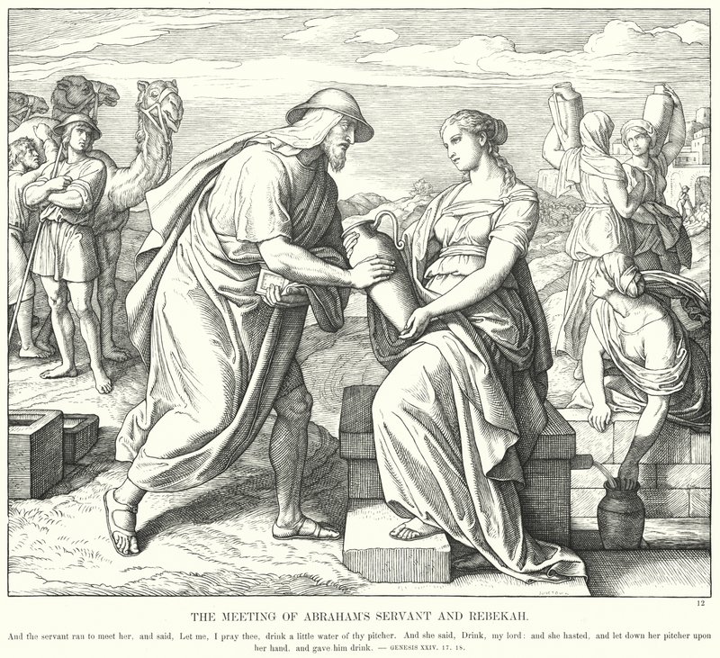 El Encuentro del Siervo de Abraham y Rebeca de Julius (after) Schnorr von Carolsfeld
