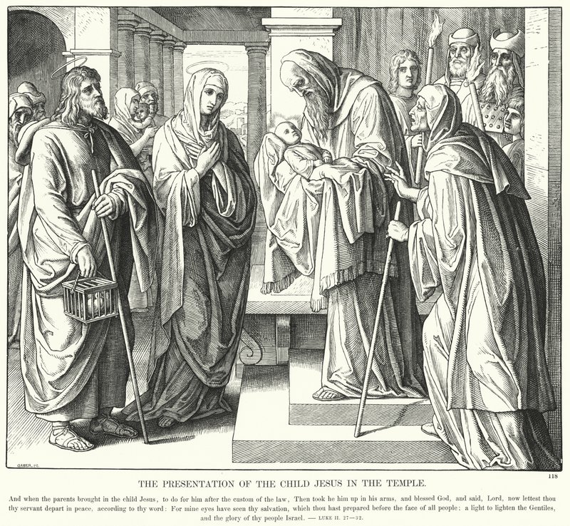 La Presentación del Niño Jesús en el Templo de Julius (after) Schnorr von Carolsfeld