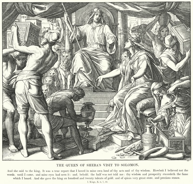 La Visita de la Reina de Saba a Salomón de Julius (after) Schnorr von Carolsfeld