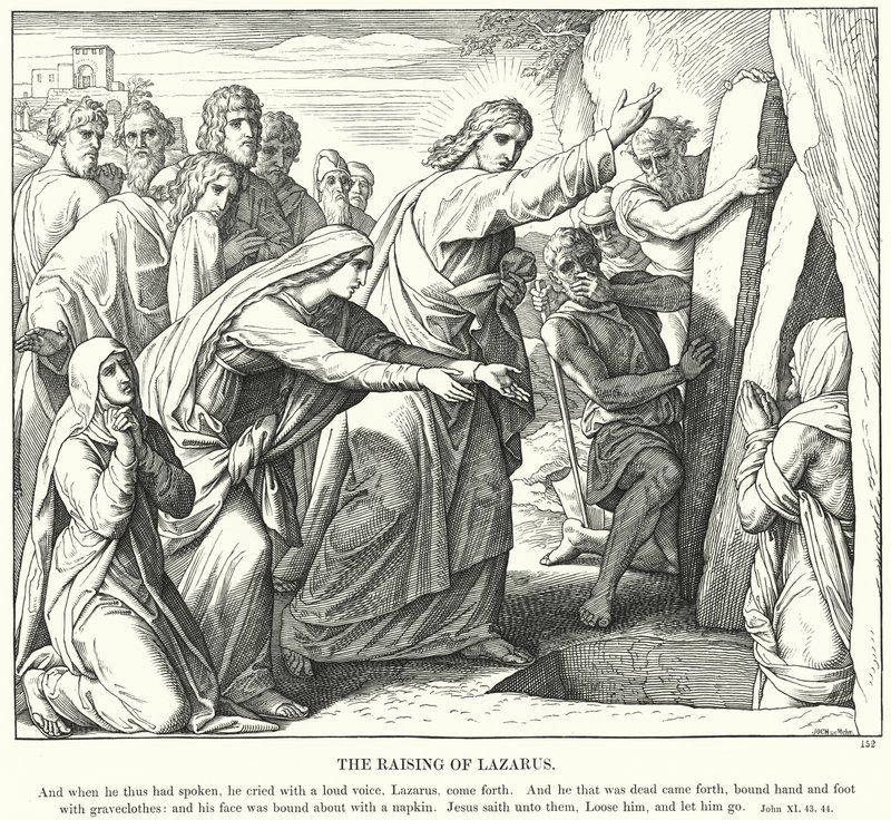 La Resurrección de Lázaro de Julius (after) Schnorr von Carolsfeld