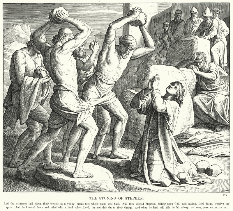 La Lapidación de Esteban de Julius (after) Schnorr von Carolsfeld