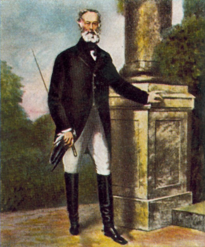 Alfred Krupp, industrial alemán (litografía en color) de Julius Grun