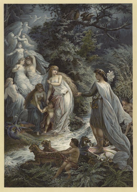 Ilustración para Sueño de una noche de verano de Julius Hoeppner