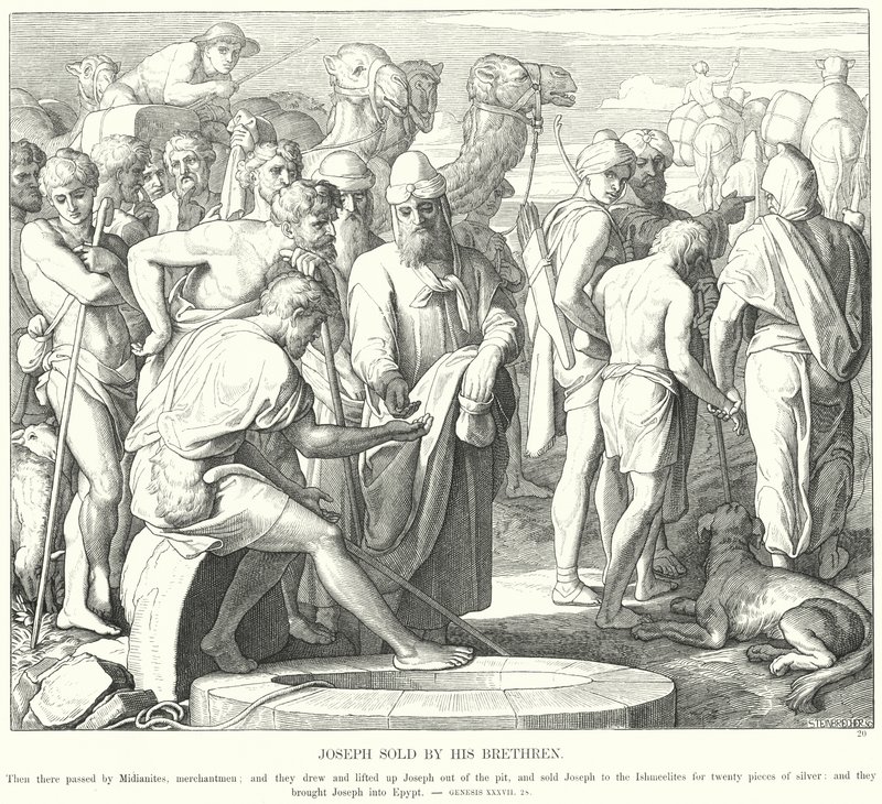 José vendido por sus hermanos de Julius Schnorr von Carolsfeld