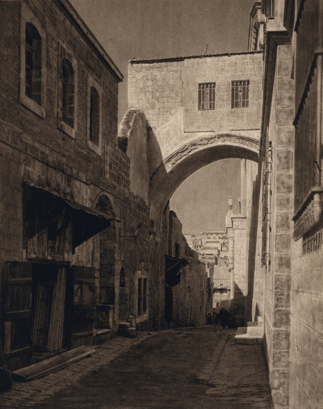 Jerusalén, Ecce Homo-Arch (foto b/n) de Karl Grober