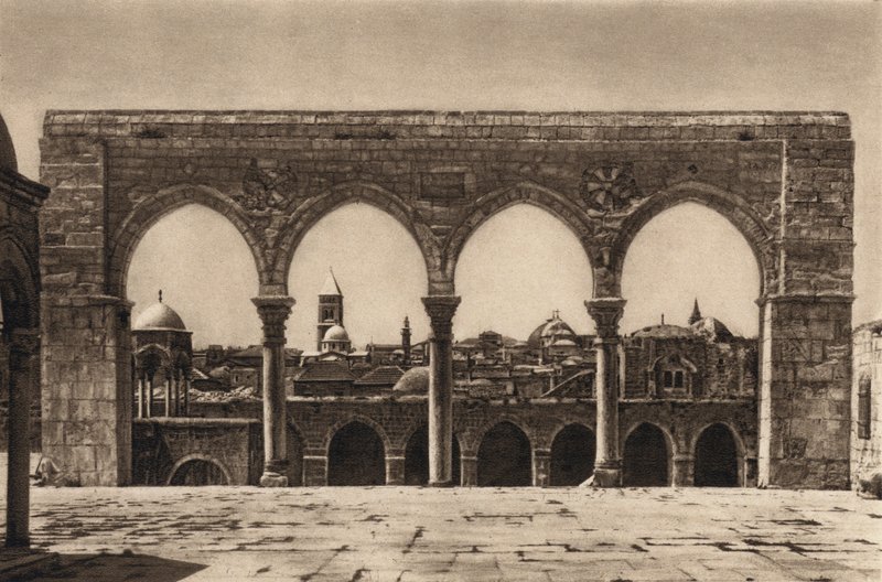 Jerusalén, Lugar del Templo (foto b/n) de Karl Grober