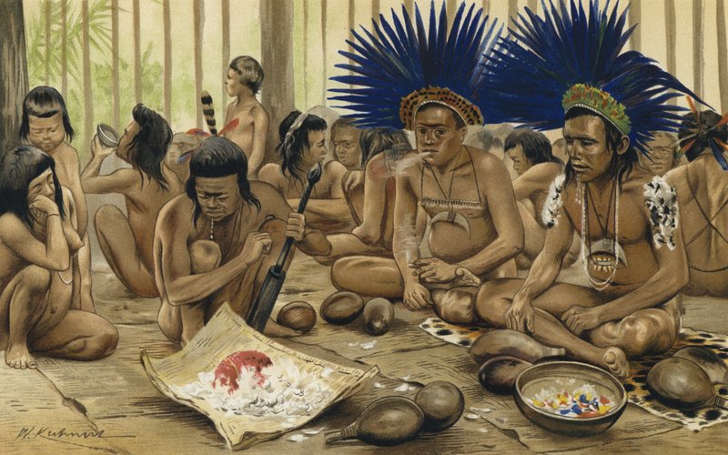 Festival de los muertos de los indios Bororo del Brasil Central de Karl Von den Steinen