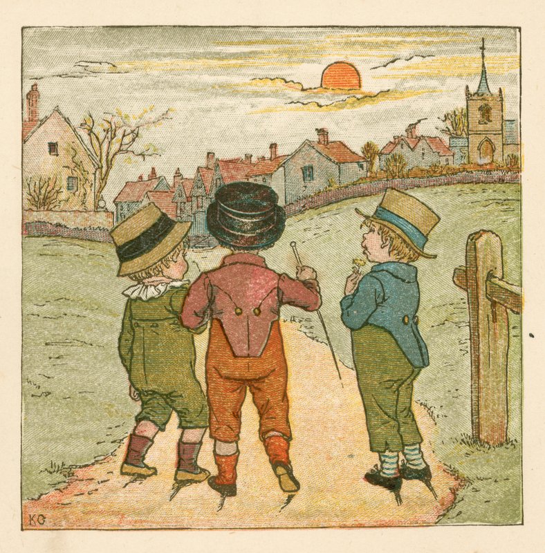 Niños de paseo de Kate (after) Greenaway