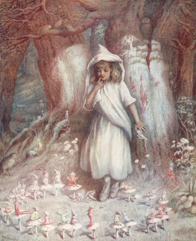 El anillo del elfo (litografía en color) de Kate (after) Greenaway