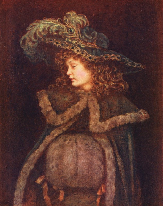 The Peacock Girl (litografía en color) de Kate (after) Greenaway
