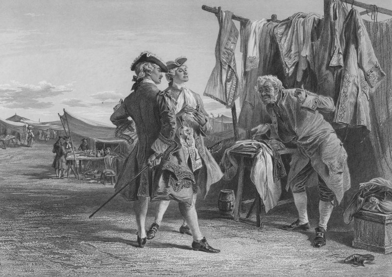 La altercación entre el buhonero y Cleveland en la feria de Kirkwall de Keeley Halswelle