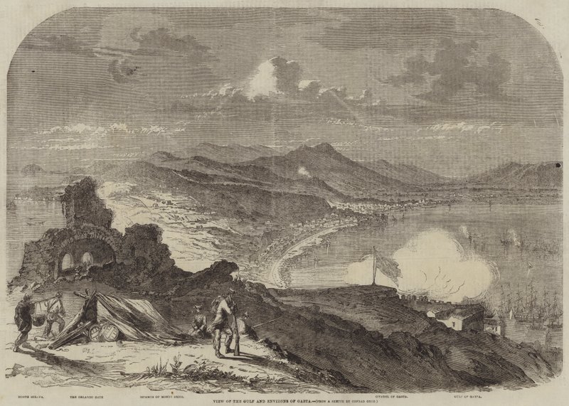 Vista del golfo y alrededores de Gaeta de Konrad Grob