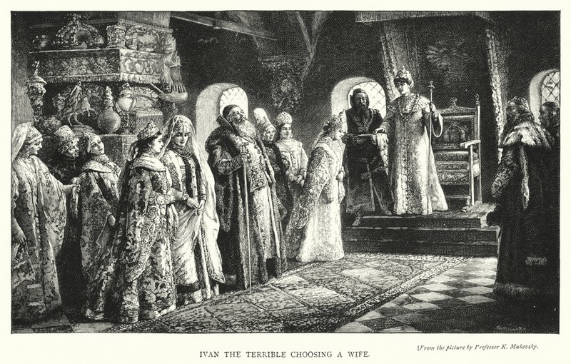 Iván el Terrible eligiendo esposa de Konstantin Egorovich Makovsky