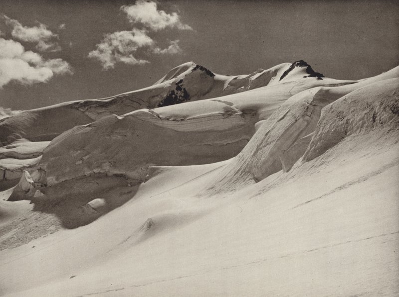 Wildspitze desde el oeste (foto en blanco y negro) de Kurt Hielscher
