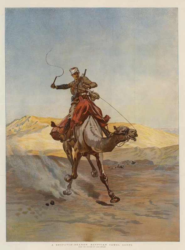 Un mensajero del Cuerpo de Camellos Egipcio de Lady Butler