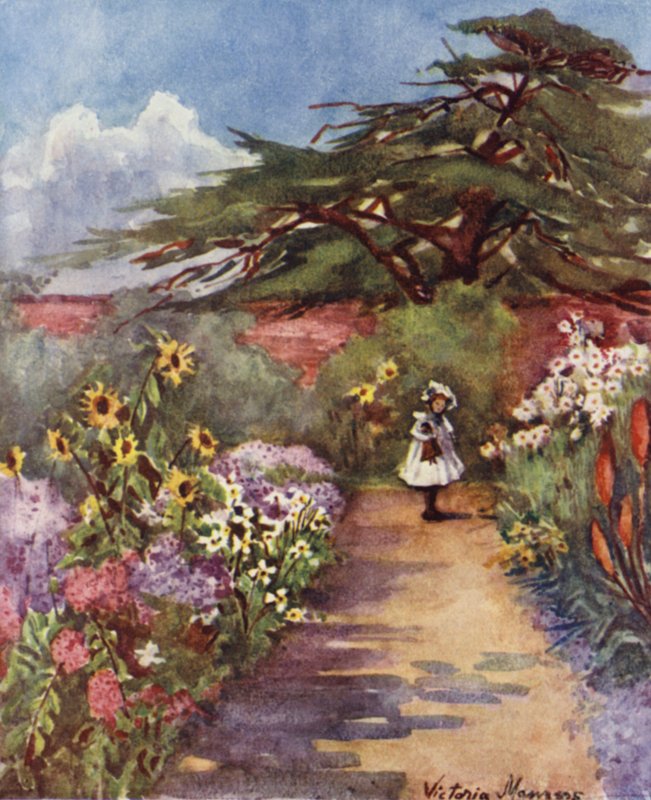 Old English Garden, Brockwell Park (litografía en color) de Lady Victoria Marjorie Harriet Manners