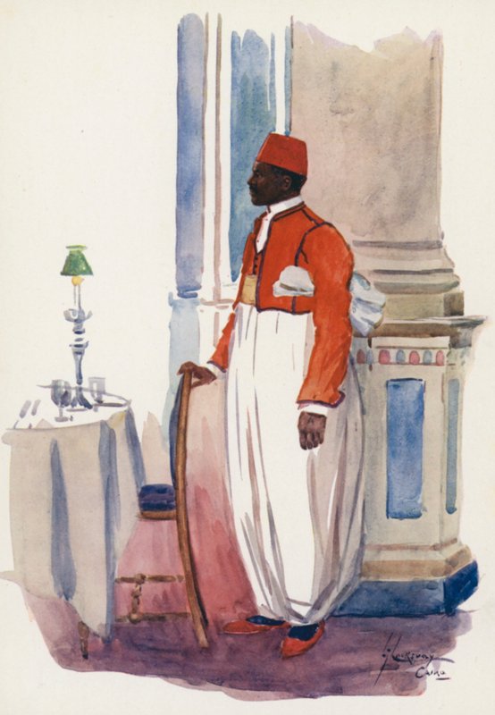 Gente de Egipto: Camarero, Hotel Shepheard