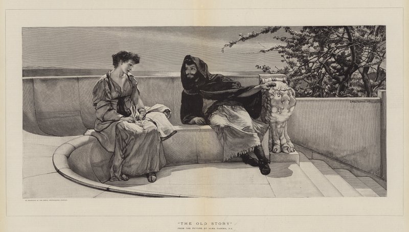 La vieja historia de Lawrence Alma Tadema