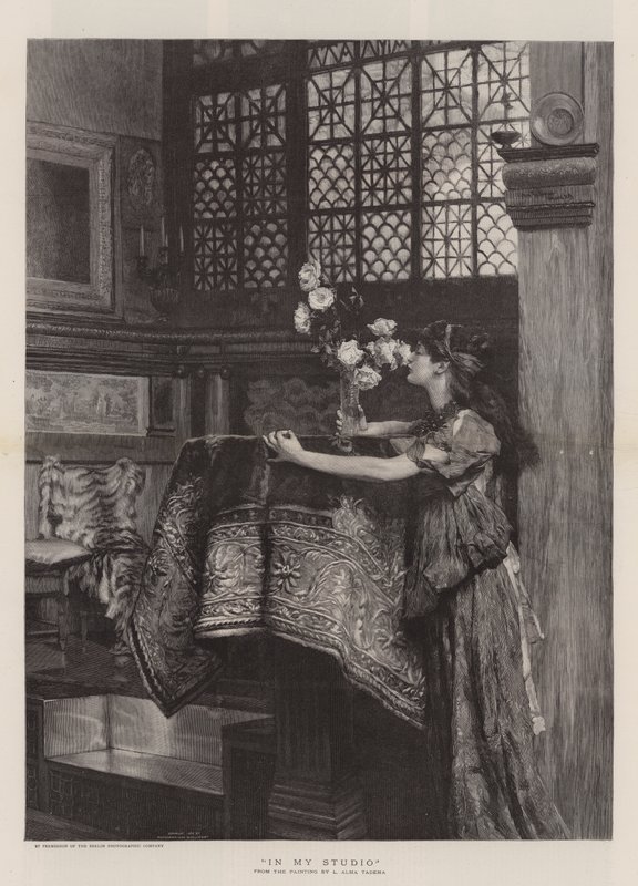En mi estudio de Lawrence Alma Tadema