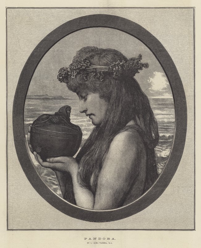 Pandora de Lawrence Alma Tadema