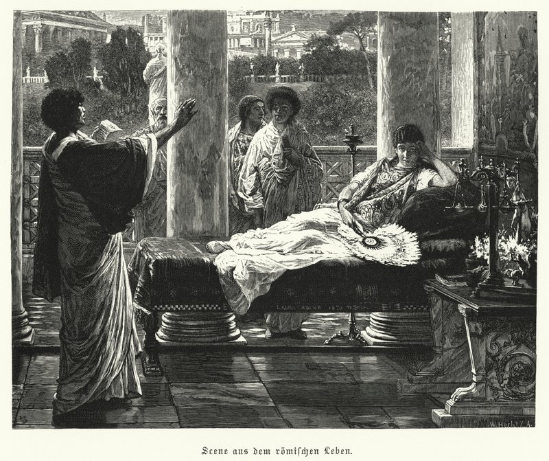 Escena de la vida en la antigua Roma de Lawrence (after) Alma Tadema