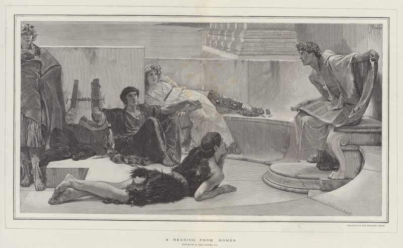 Una Lectura de Homero de Lawrence Alma Tadema