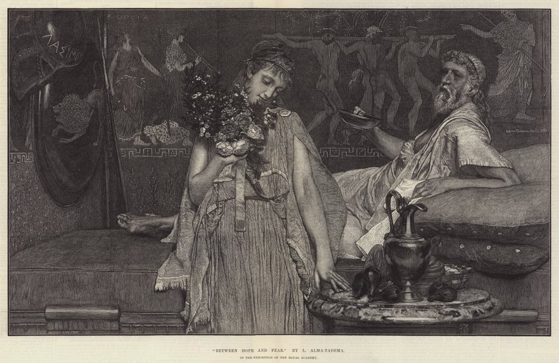 Entre la esperanza y el miedo, en la exposición de la Real Academia de Lawrence Alma Tadema