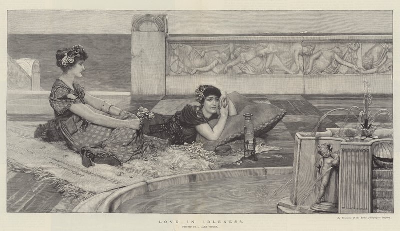 Amor en la ociosidad de Lawrence Alma Tadema