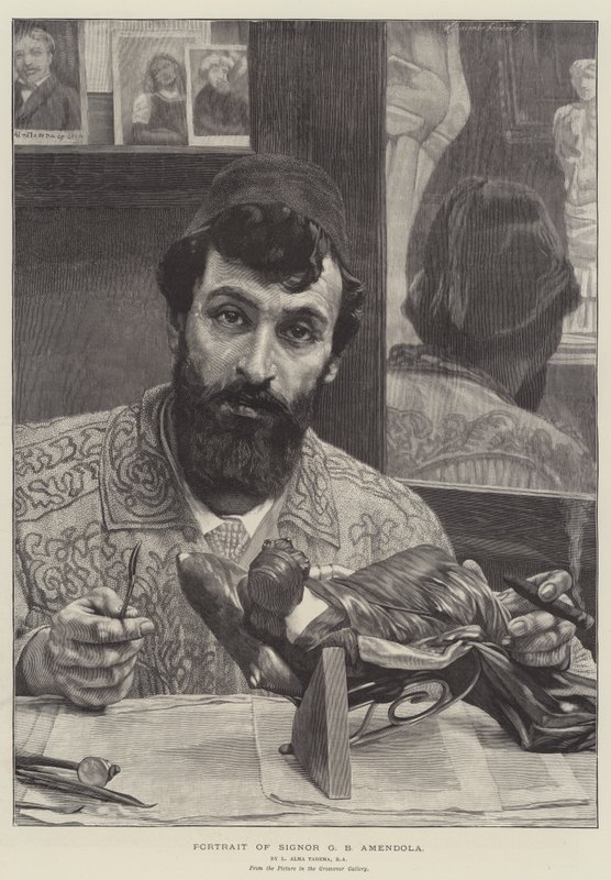 Retrato de Signor G B Amendola de Lawrence Alma Tadema