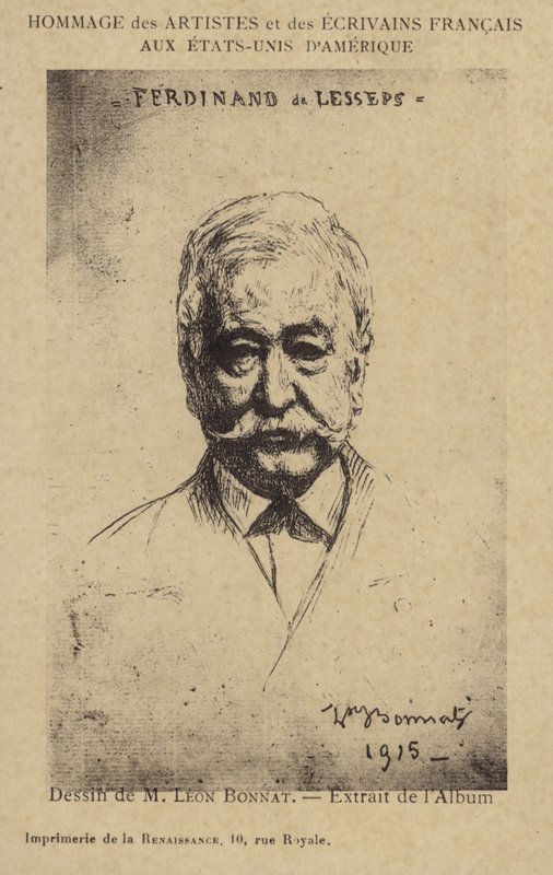 Ferdinand de Lesseps (1805-1894), empresario y constructor de canales francés de Leon Joseph Florentin Bonnat