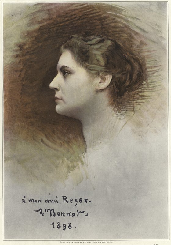 Estudio para un perfil de Rose Caron de Leon Joseph Florentin Bonnat