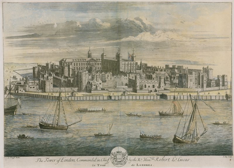 La Torre de Londres comandada en Jefe por el Muy Honorable Robert Lucas de Leonard Knyff