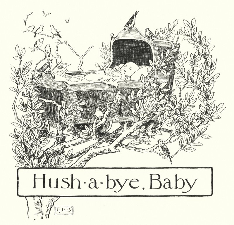 Hush-a-bye, bebé, en la copa del árbol de Leonard Leslie Brooke