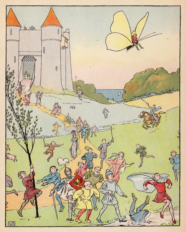 Ilustración para Pulgarcito (litografía en color) de Leonard Leslie Brooke
