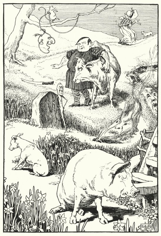 La vieja y su cerdo de Leonard Leslie Brooke